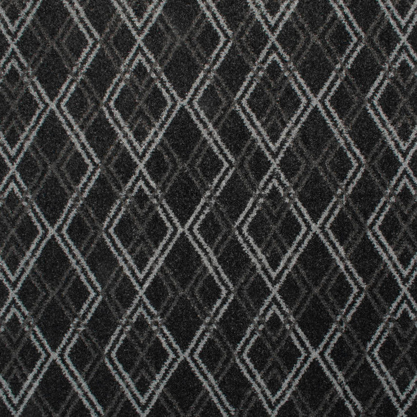 Anthracite Diamond Queensville Wilton Carpet 2.48m x 4m Remnant