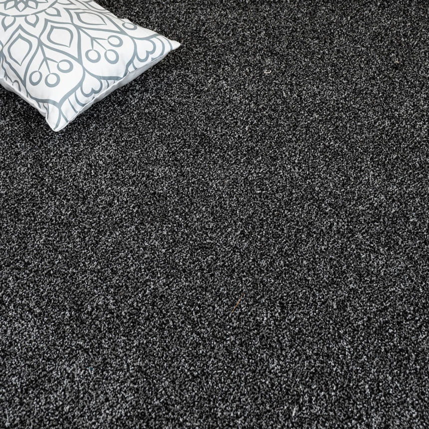 Anthracite Grey Selene Saxony Carpet