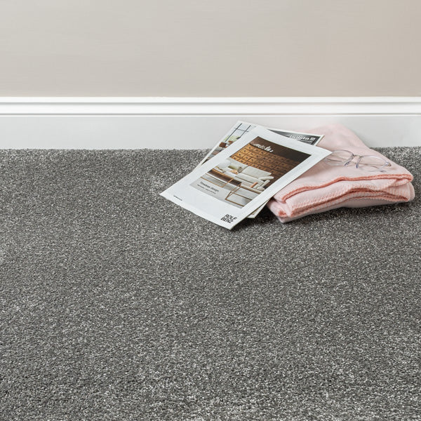 Dolphin Grey Artemis Luxury Saxony Carpet