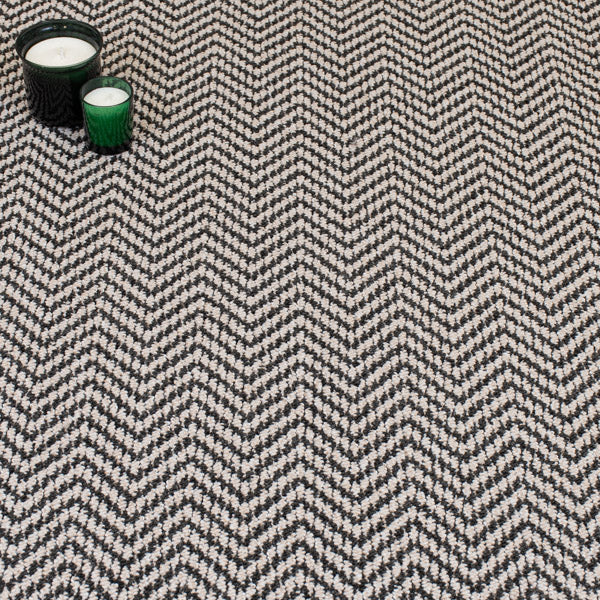 Black & White Chile Herringbone Carpet