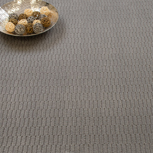 Dark Grey Lines Castle Carpet