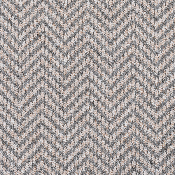 Grey Beige Chile Herringbone Carpet