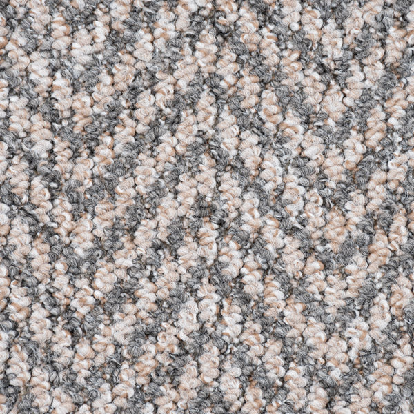 Grey Beige Chile Herringbone Carpet