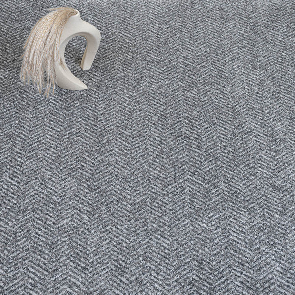 Herringbone Pewter Illusion Wilton Carpet