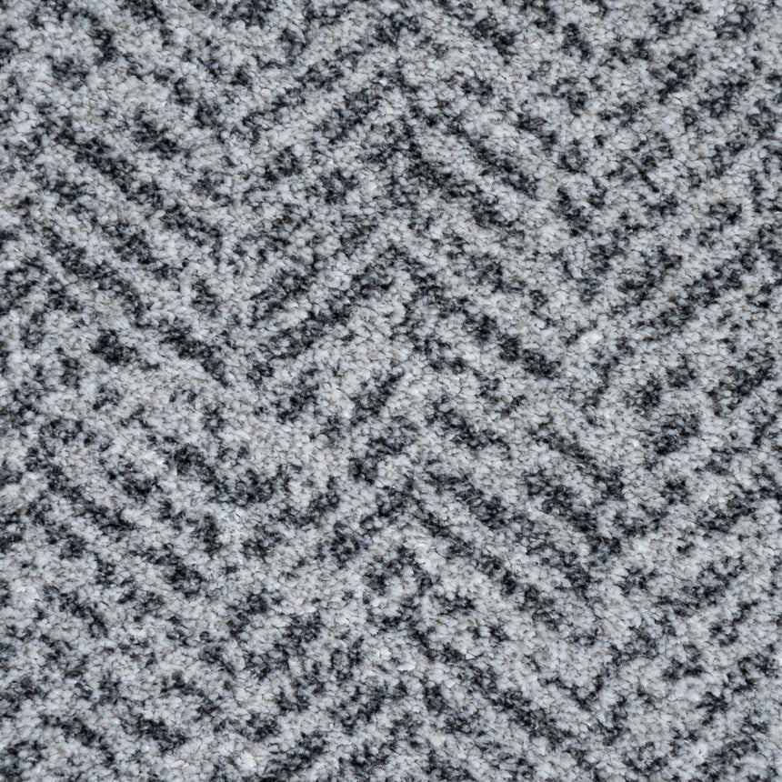 Herringbone Platinum Illusion Wilton Carpet