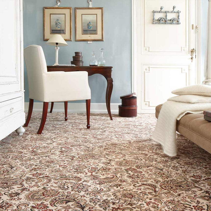 Ivory 2503 60 Jacobean Patterned Wilton Wiltax Carpet