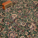 Meadow Green 2503 40 Jacobean Patterned Wilton Wiltax Carpet