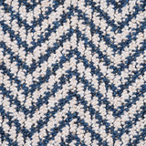 Navy & White Chile Herringbone Carpet