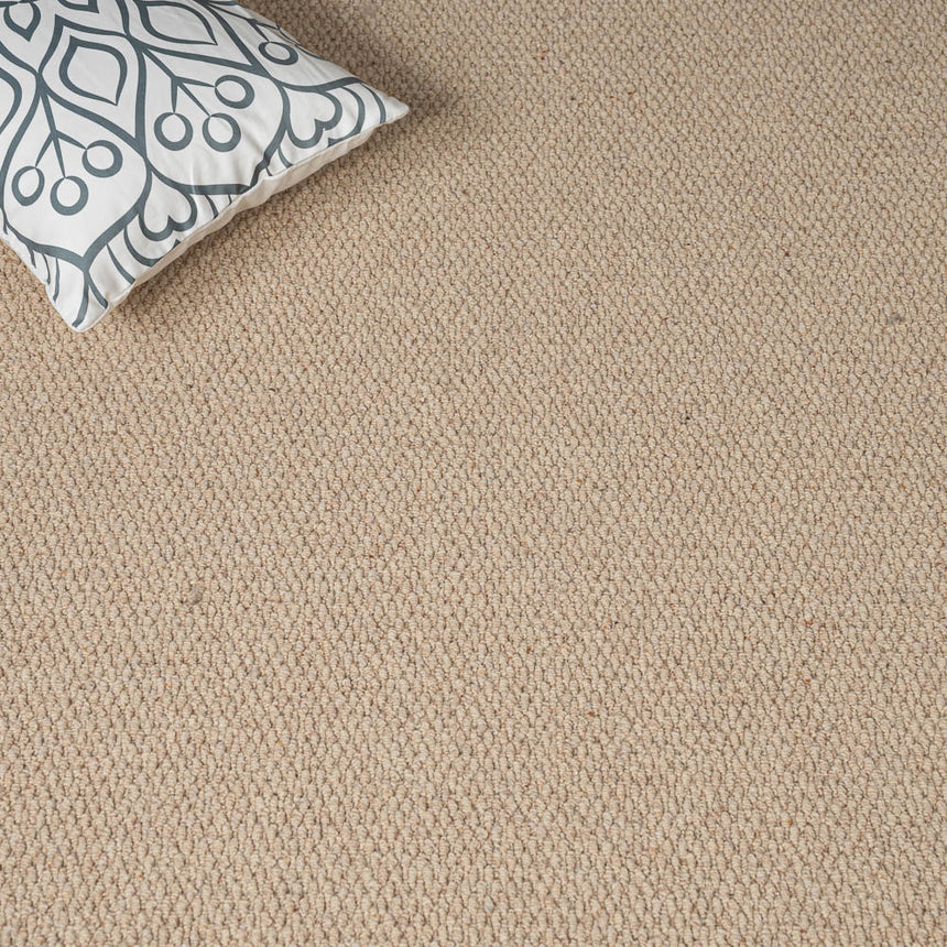 Oatmeal Malabar Two Fold Wool Carpet by Cormar