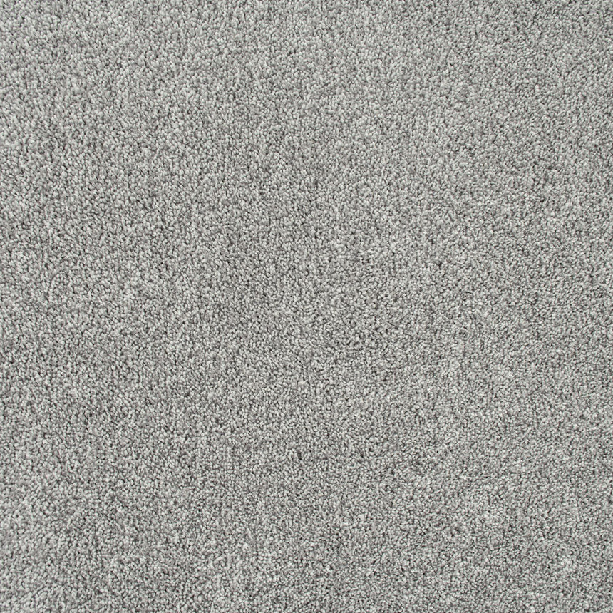 Platinum Grey Soft Hawaii Saxony Carpet 2m x 5m Remnant