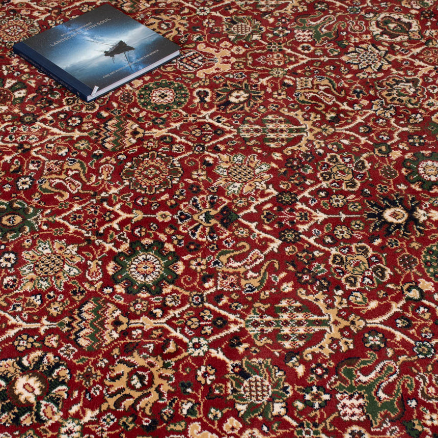 Red 2501 10 Royal Garden Patterned Wilton Wiltax Carpet