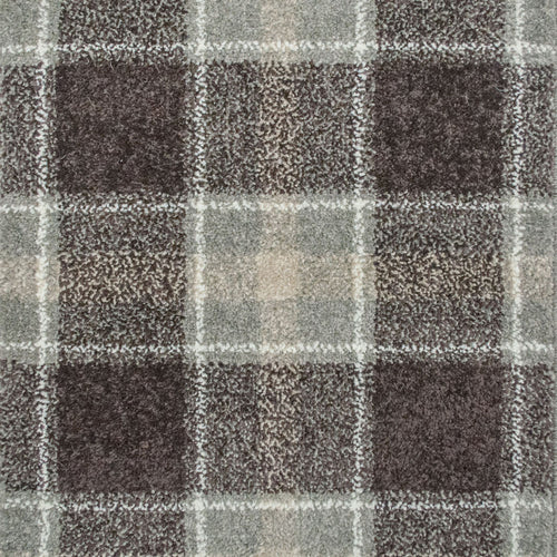 Chocolate & Grey Tartan Castle Wilton Carpet