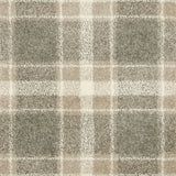 Grey & Beige Tartan Castle Wilton Carpet