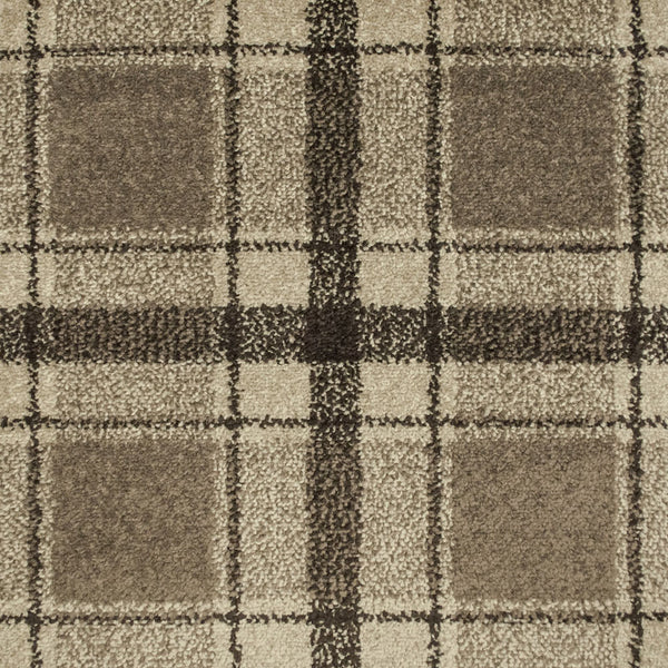 Chocolate & Brown Tartan Castle Wilton Carpet