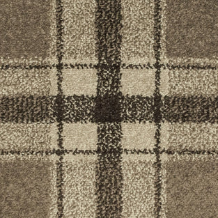 Chocolate & Brown Tartan Castle Wilton Carpet