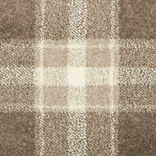 Brown & Beige Tartan Castle Wilton Carpet