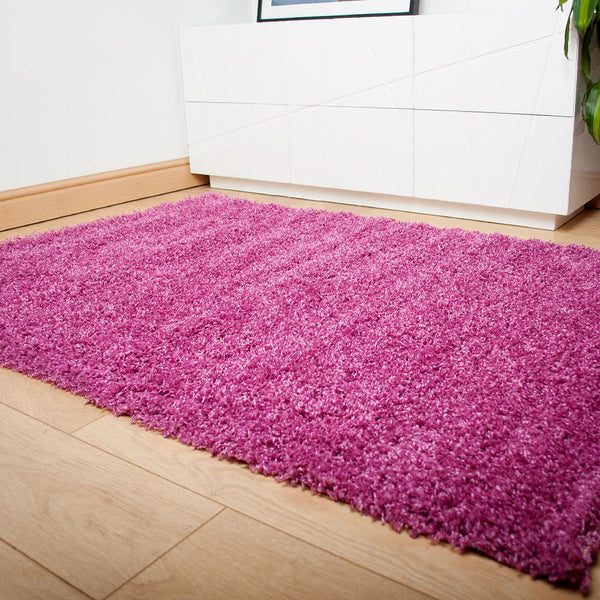 Pink Dominica Shaggy Rug