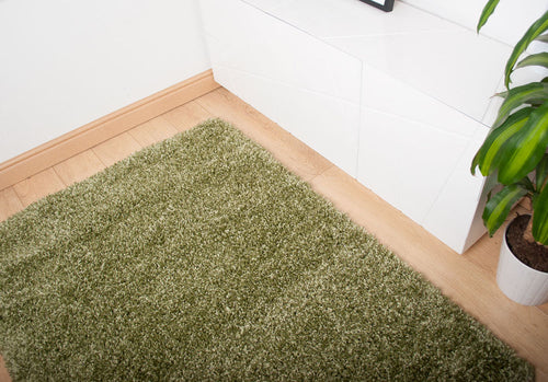 Green Lunar Ultra Shaggy Rug