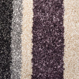 Aubergine 515 Palm Beach 4m & 5m Wide Striped Carpet