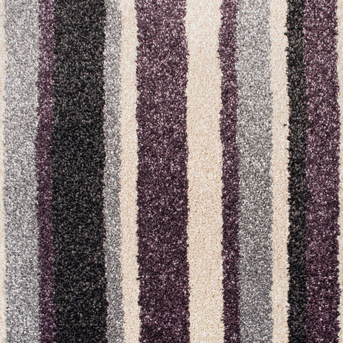 Aubergine 515 Palm Beach 4m & 5m Wide Striped Carpet