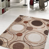 Cream Circle Pattern Delhi Rug