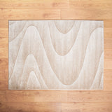 Beige Swirl Pattern Delhi Rug