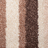 Brown 591 Palm Beach 4m & 5m Wide Striped Carpet