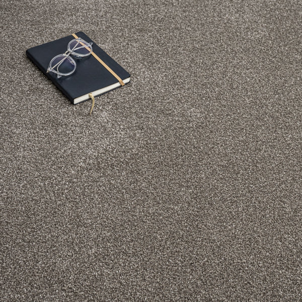 Stone Grey Vision Luxury Saxony Actionback Carpet