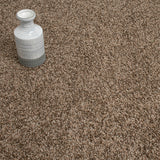 Brown Avalon Saxony Feltback Carpet Clearance 5m