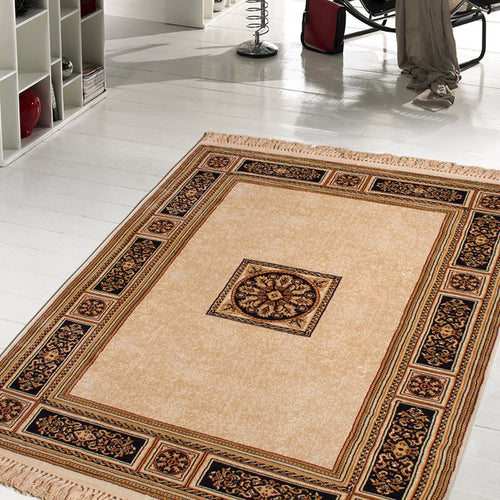 Crown Cream Patterned Rixos Rug