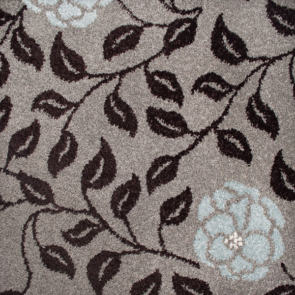 Silver Blue Flower Castle Wilton Carpet