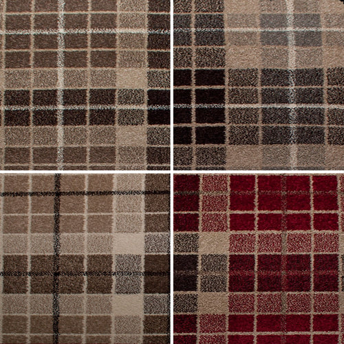 Tartan Style Square Castle Wilton Carpet