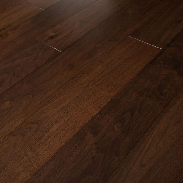 Chocolate Walnut Lacquered Real Wood Engineered HDF Flooring