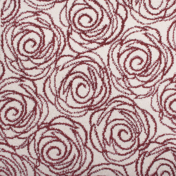 Cream Red Rose Castle Wilton Carpet