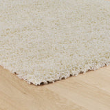 Cream White Mercury Shaggy Rug