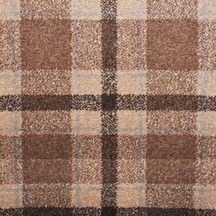 Brown Blue Dali Tartan Carpet