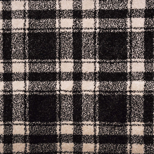 Black White Dali Tartan Carpet