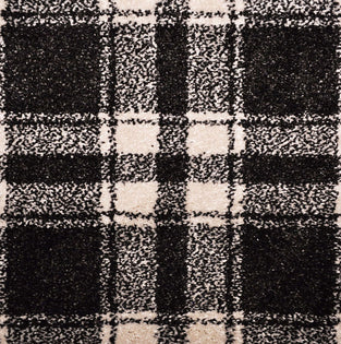 Black White Dali Tartan Carpet