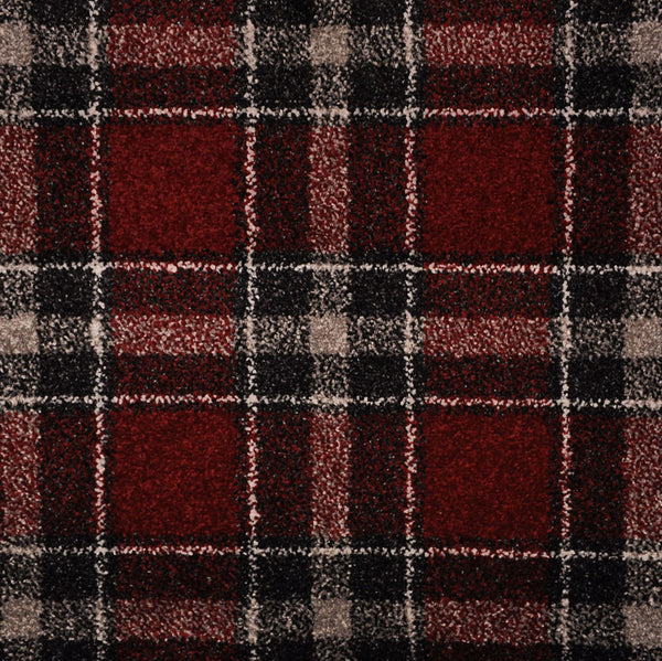 Red Black Dali Tartan Carpet