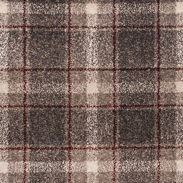 Light Grey Red Dali Tartan Carpet