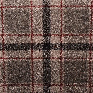 Dark Grey Red Dali Tartan Carpet