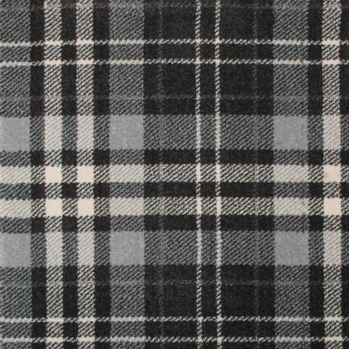 Grey Modern Tartan Queensville Wilton Carpet