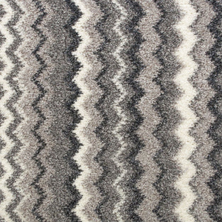 Grey ZigZag 93 Moorland Stripe Felt Backed Carpet