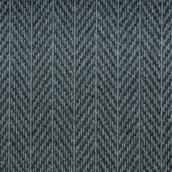 Dark Grey Atlanta Chevron Loop Feltback Carpet