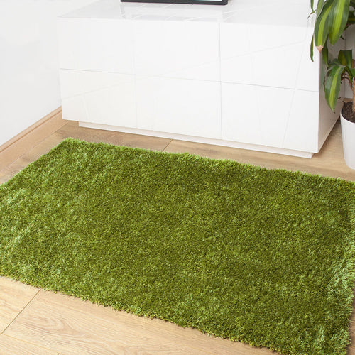 Green Jewel Shaggy Rug