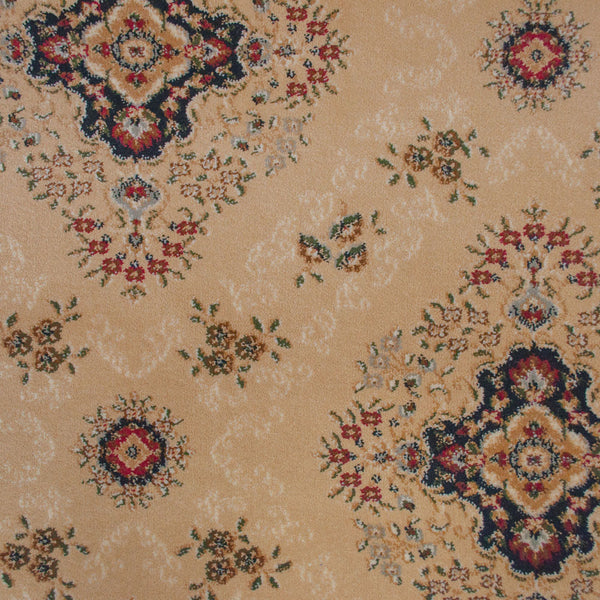 Golden Beige Floral Windermere Carpet