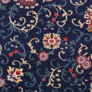 Gold Vine Dark Blue Windermere Carpet