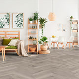 Oak Silver Kronotex Herringbone 8mm Laminate Flooring