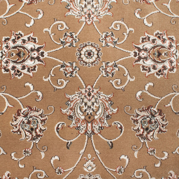 Gold / Beige 26 2324 Floral Temple Wilton Carpet