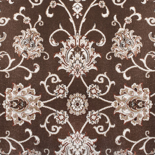 Brown / Gold 26 2345 Floral Temple Wilton Carpet